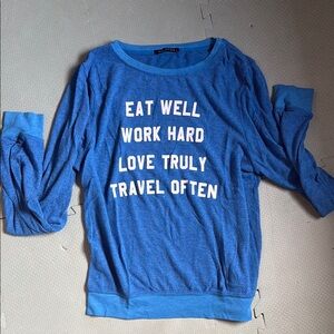Wildfox Blue Graphic Sweatshirt